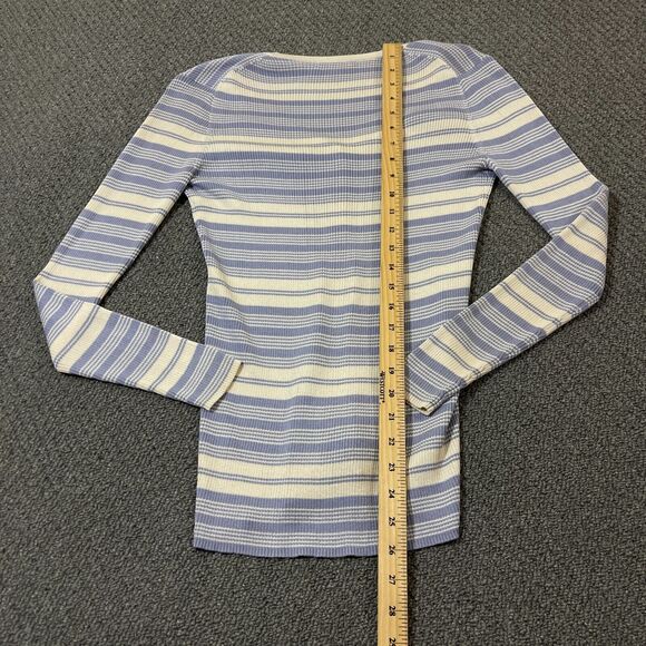 Brooks Brothers Tunic Sweater Womens Size Small S Blue Silk Blend Button Front - Picture 5 of 9